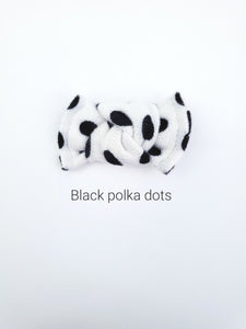 Black Polka Dots | mini bow